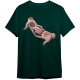 ECO Hand Print Glazed Green T Shirt - Front